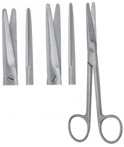 Ножиці Мейо, прямі, тупокінцеві, 170 мм RAJ IMPEX 04-147